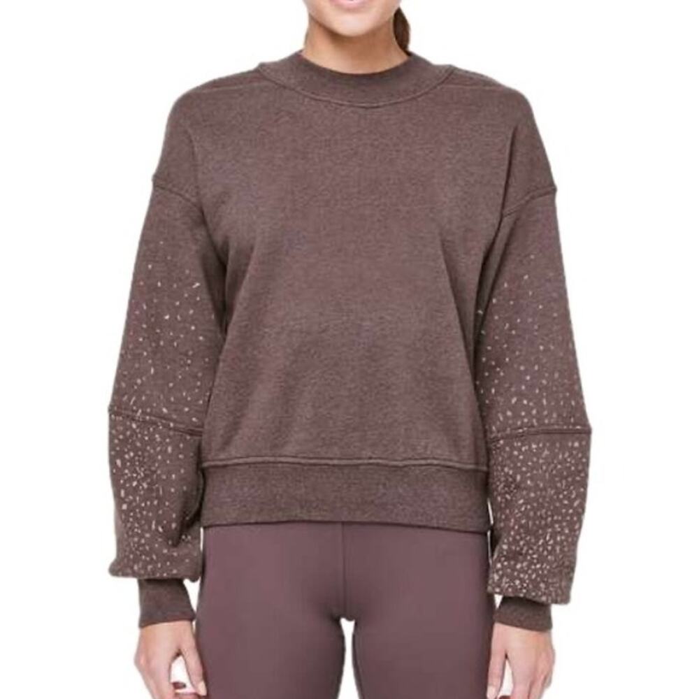 Lululemon x SoulCycle Reflective Oversized Pullover Crop To The Beat Sweatshirt